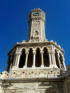 Izmir, Turkey, Mansion, Ege, Art, clock tower, architecture HD wallpaper