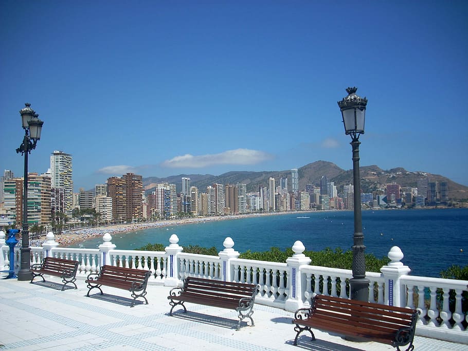 HD wallpaper: Benidorm skyline in Spain, buildings, photos, public ...