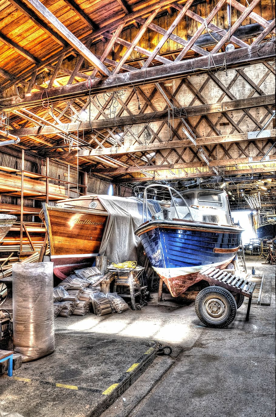 boot yard, repair, tools, occupation, professional, indoors HD wallpaper