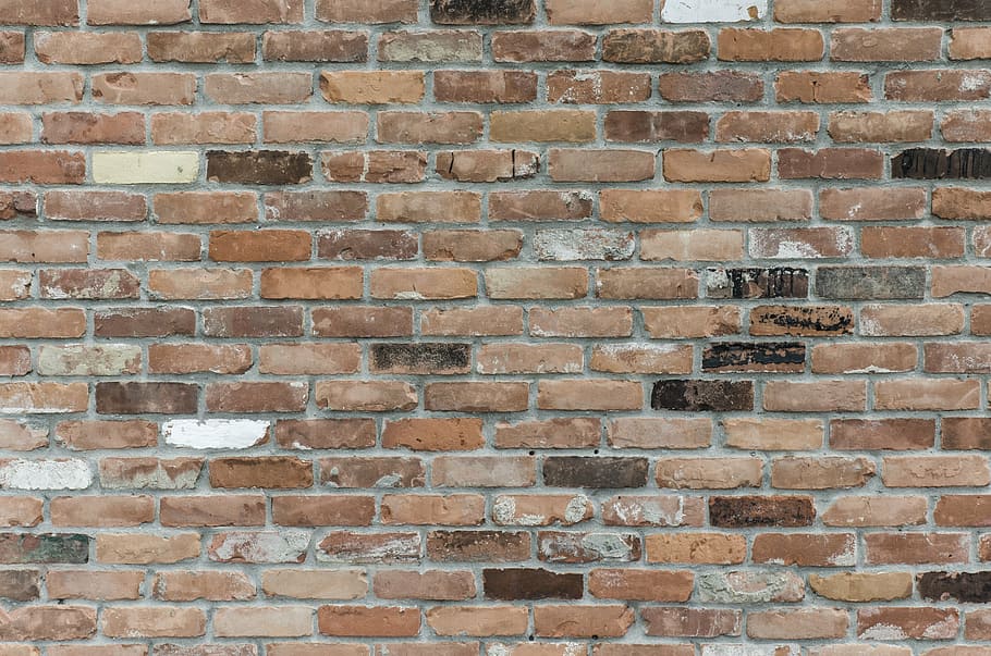 orange and black brick wall, close, photography, brown, concrete HD wallpaper