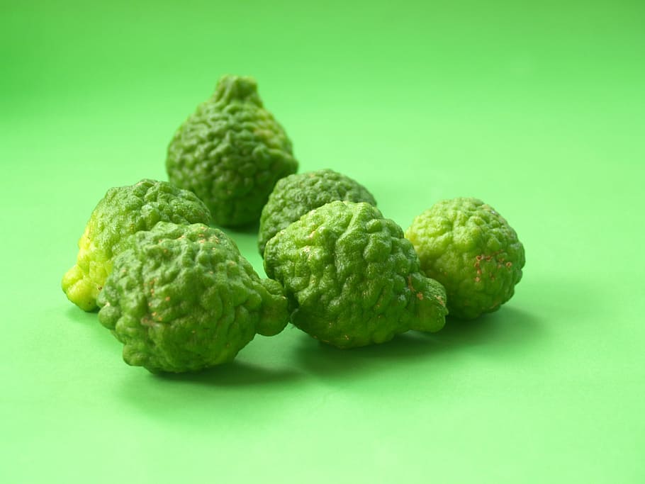 bergamot, fruit, leaf, isolated, thailand, rough, lemon, natural HD wallpaper
