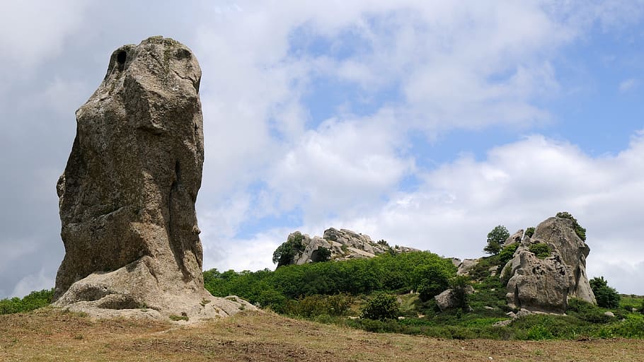 landscape, rock, lighting, sky, cloud - sky, rock - object HD wallpaper