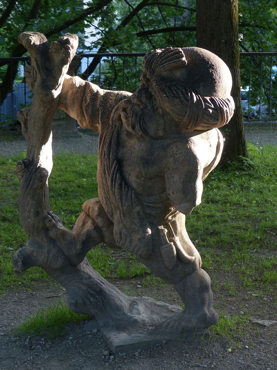 Dwarf, Gnome, Figure, Sculpture, Globe, zwergelgarten, mirabell gardens HD wallpaper