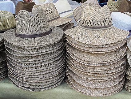 Straw Hat, Hats, summer hat, sun protection, sun hat, braid HD wallpaper