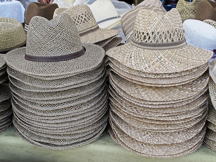 Straw Hat, Hats, summer hat, sun protection, sun hat, braid HD wallpaper