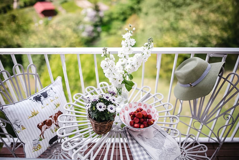 Country-style Balcony Decorations, summer, garden, resting, relax HD wallpaper