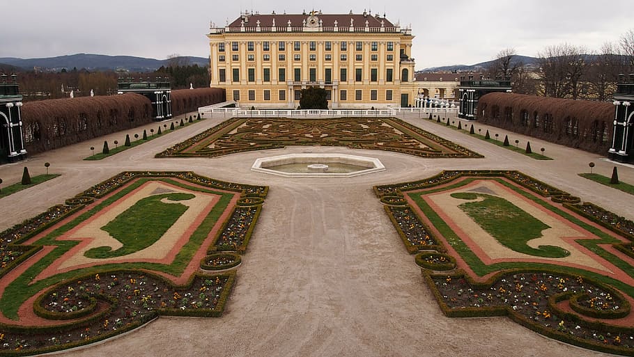 vienna, city trip, places of interest, schönbrunn palace, architecture, HD wallpaper