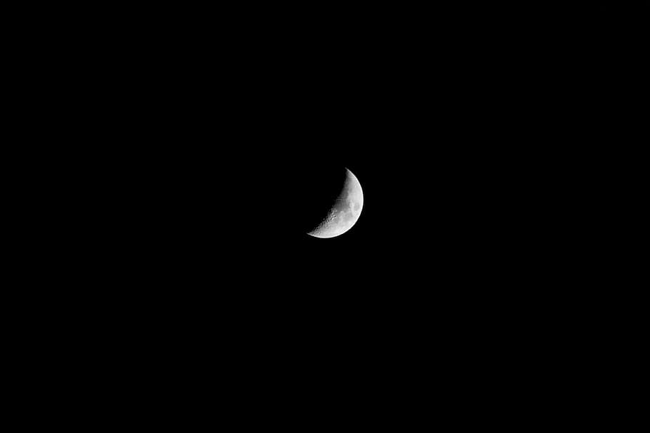 luna, astronomy, eclipse, nature, crescent, sky, moon, night HD wallpaper