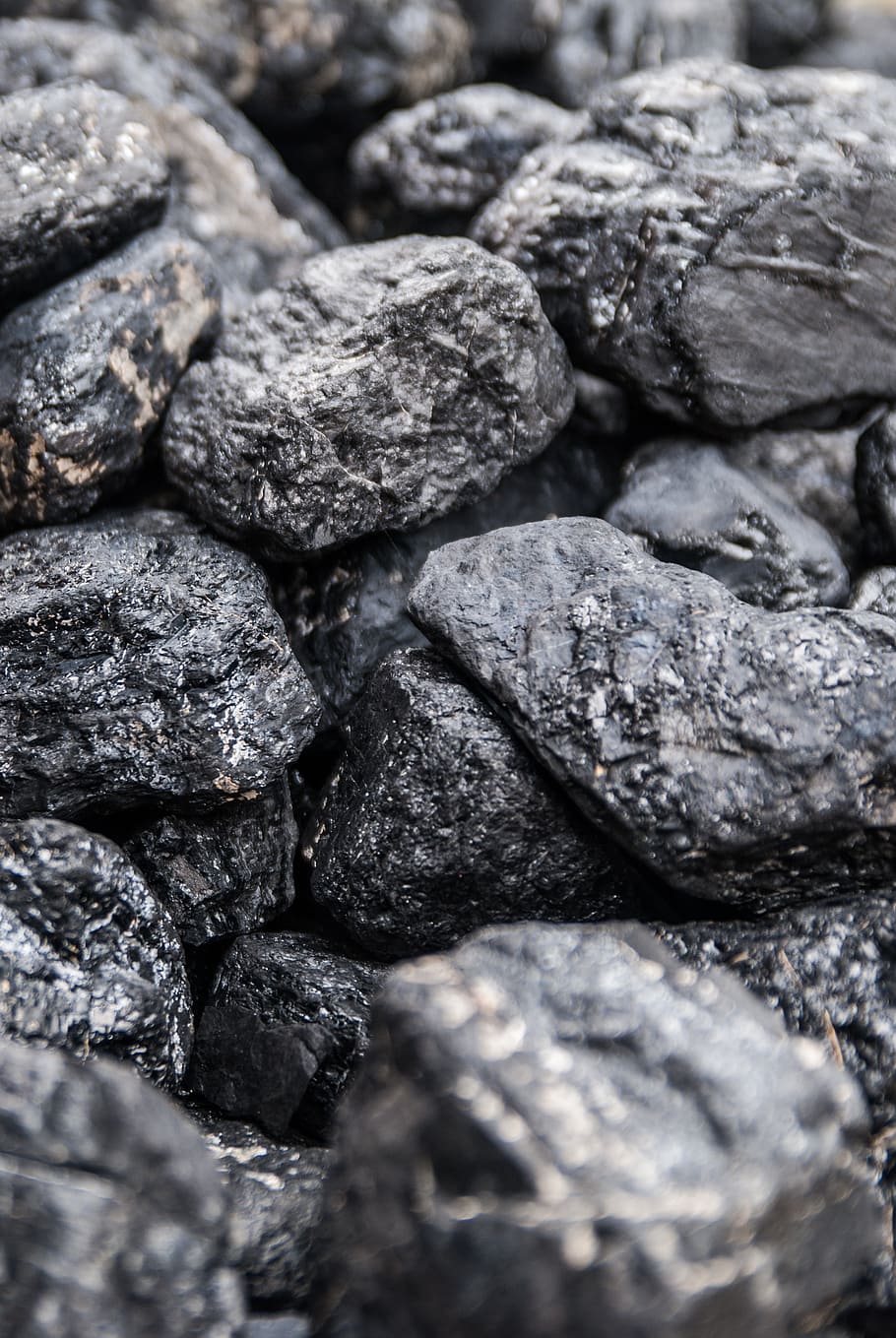 closeup photo of stones, coal, briquette, black, backgrounds
