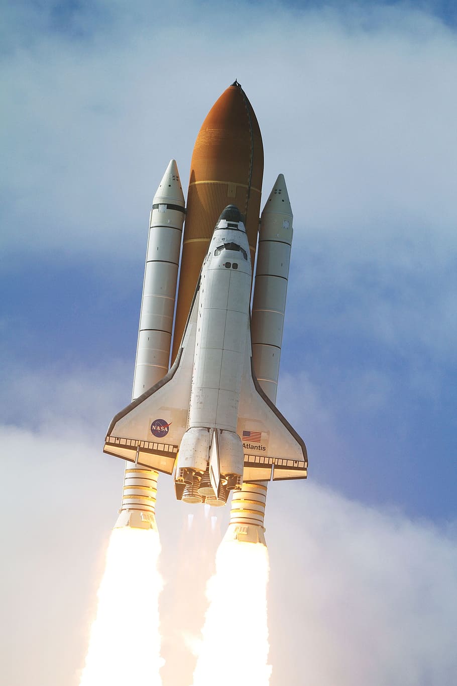 space shuttle flying on sky, Liftoff, Launch, spacecraft, spaceship, HD wallpaper