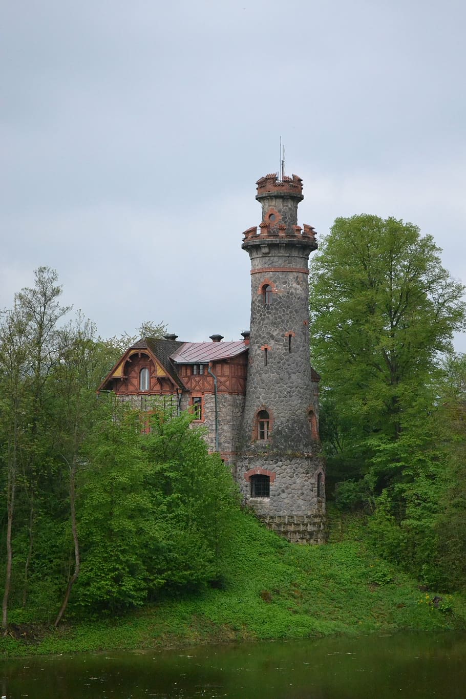 dam, les kingdom, pseudo, elbe, water, architecture, building HD wallpaper