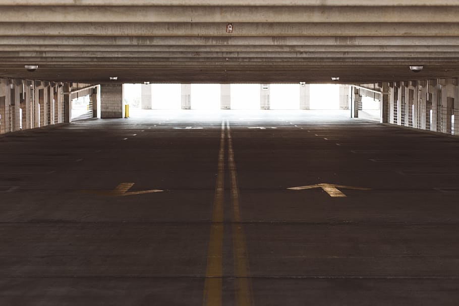 road, streets, lights, architecture, arrows, blur, concrete, daylight HD wallpaper