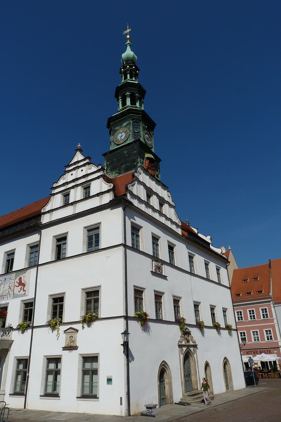 city, pirna, town hall, building, saxony, architecture, building exterior