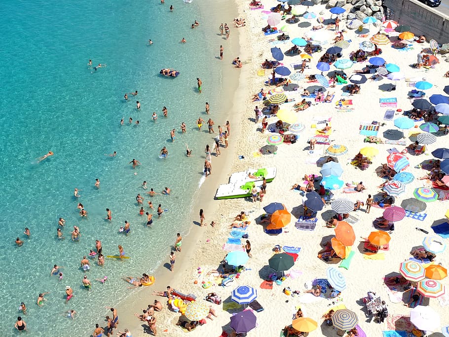 people at beach during daytime, Italy, Calabria, Tropea, Human, HD wallpaper