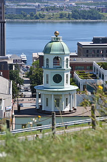 clock, tower, historic, halifax, canada, nova, scotia, time HD wallpaper