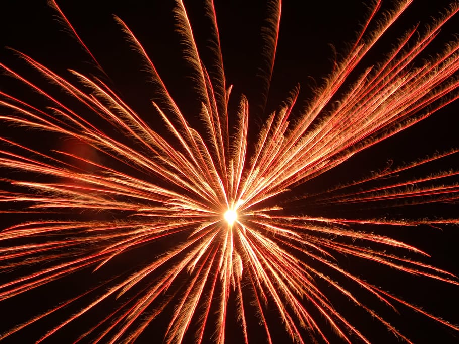 time-lapse photography of fireworks, views, pretty, exploding HD wallpaper