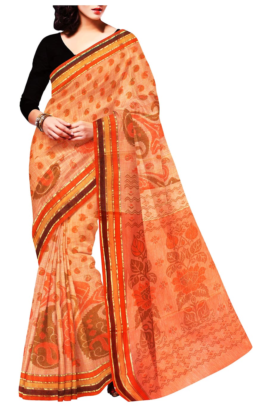 saree, indian, ethnic, clothing, fashion, silk, dress, woman, HD wallpaper