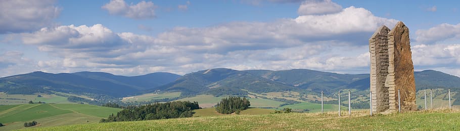 landscape, mountains, clouds, panorama, summer, czech republic HD wallpaper