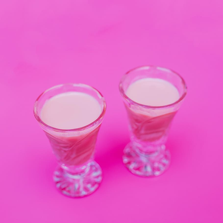 pink, drinks, shots, alcohol, pink color, colored background HD wallpaper
