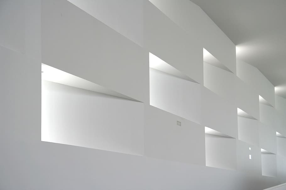 Architecture, Construction, Building, white walllight, design HD wallpaper