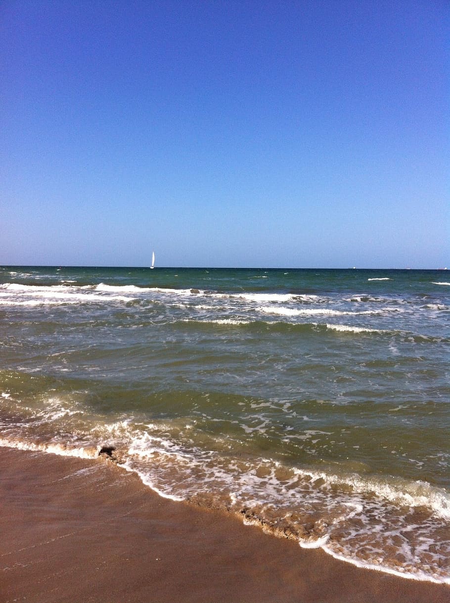 Sea, Beach, Water, Wave, beach water, sand, horizon over water HD wallpaper