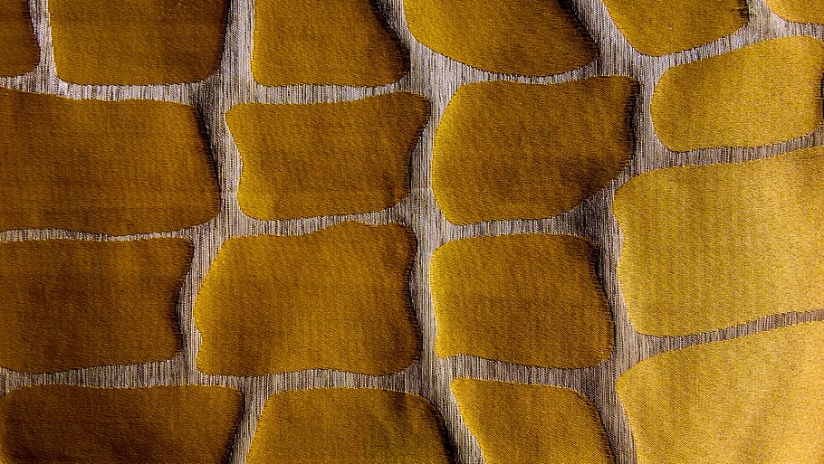 yellow and beown textile, yellow textile, pattern, fabric, cloth HD wallpaper