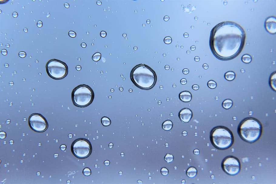 photography of clear bubbles, rain, raindrops, rain drop, storm HD wallpaper