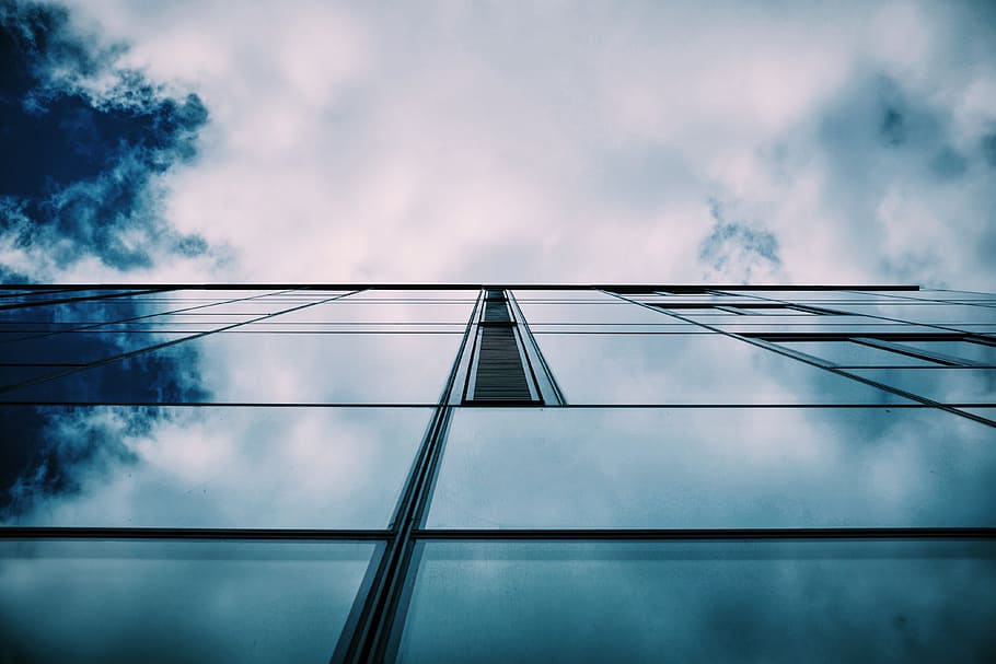 blue, architecture, building, structure, skyscraper, cloud - sky HD wallpaper
