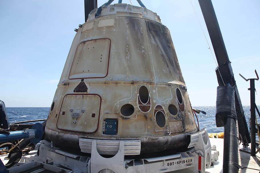 spacecraft, spacex, spaceship, space module, capsule, science HD wallpaper