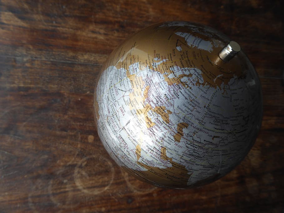 gray and brown desk globe on floor, world, map, europe, world map HD wallpaper