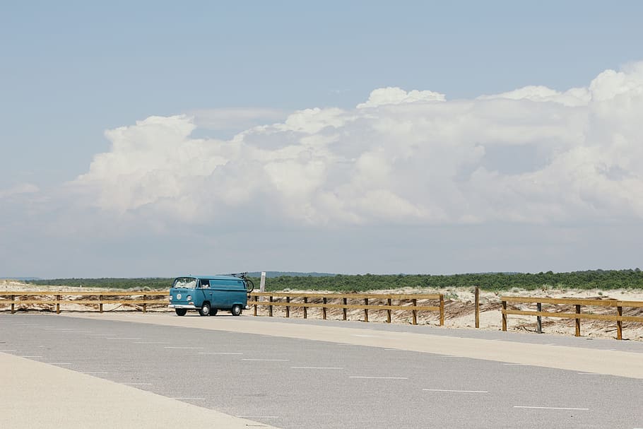 road, street, asphalt, cloud, sky, outdoor, travel, van, transportation HD wallpaper