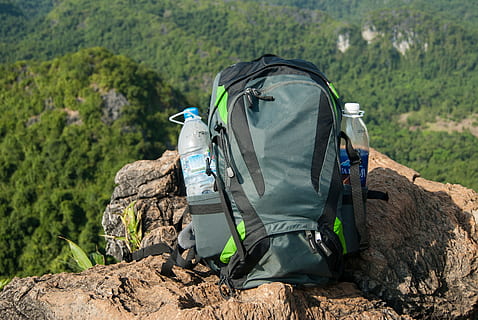 Backpack, Hiking, hiking backpack, mountains, forest, vietnam HD wallpaper