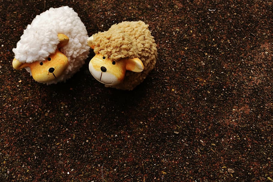 sheep, animals, deco, ceramic, decoration, funny, cute, no people HD wallpaper