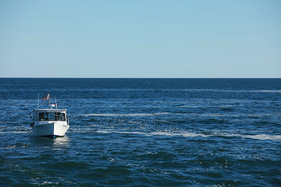 boat, sea, ocean, water, blue, vessel, nautical Vessel, transportation HD wallpaper