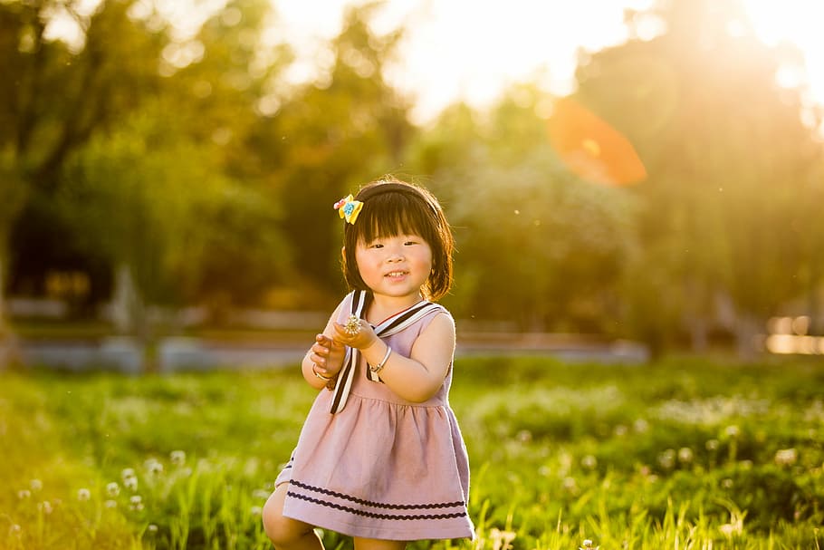 Child, Backlighting, Spring, children only, childhood, one person HD wallpaper