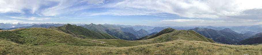 mountains, landscape, alpine, nature, panorama, vision, hike HD wallpaper