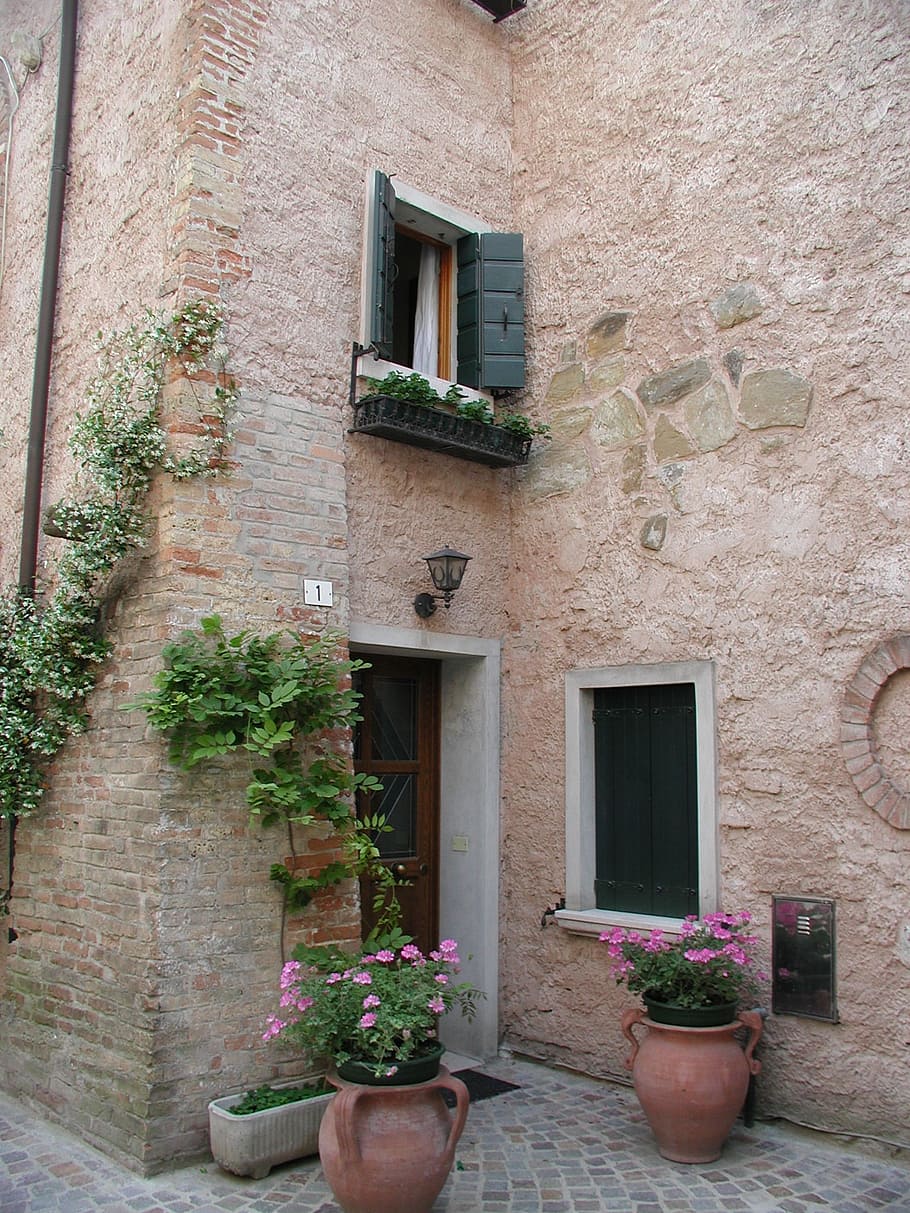 backyard, architecture, house facade, italy, building exterior HD wallpaper