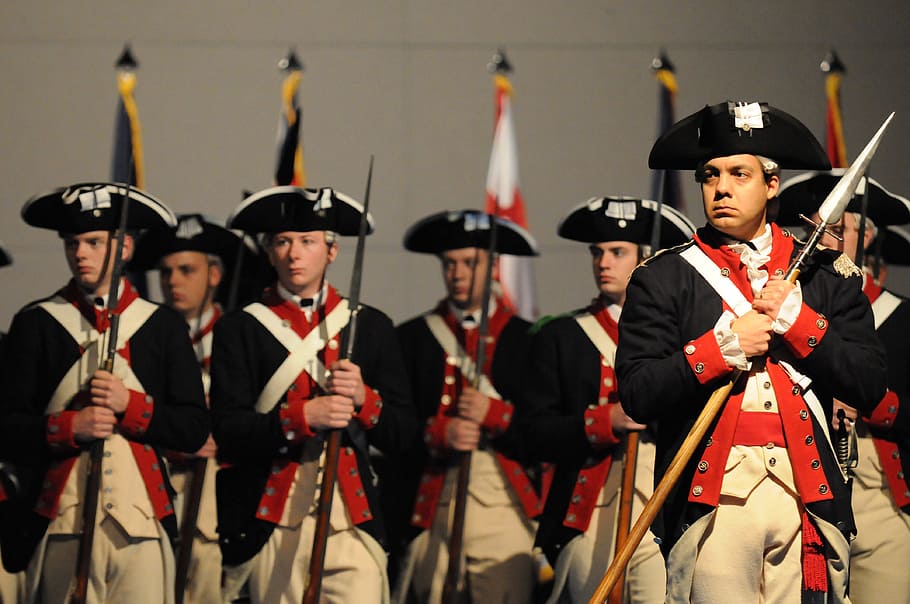 royal guards standing while holding rifles, ceremonial, military