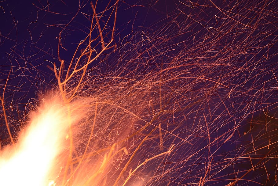 Easter Fire, March, Customs, night, backgrounds, heat - temperature HD wallpaper