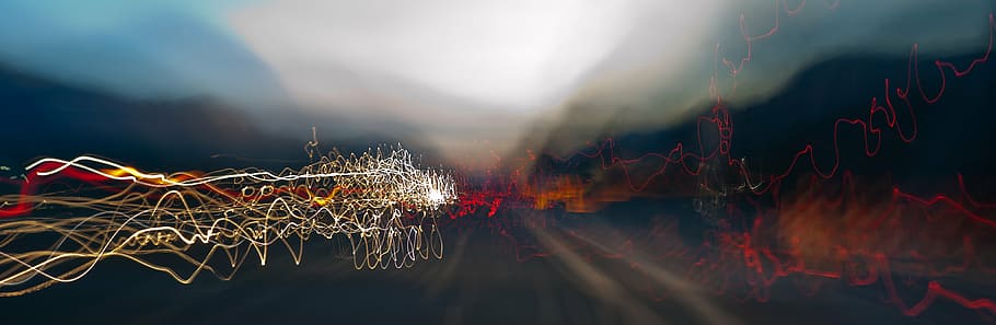 untitled, light trails, abstract, bokeh, background, lights HD wallpaper