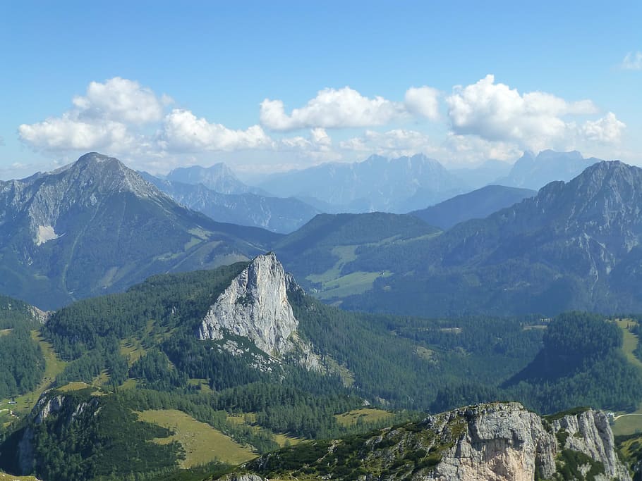 mountains, hiking, austria, view, nature, alpine, scenics - nature HD wallpaper