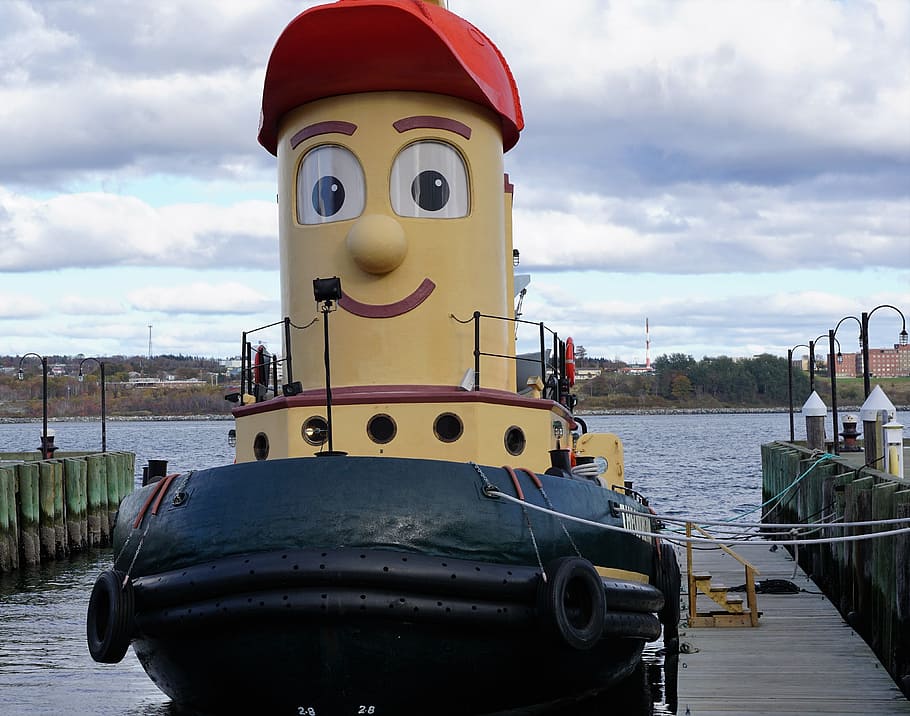 Boot, Canada, Port, Beach, halifax sky, theodor, tugboat, face