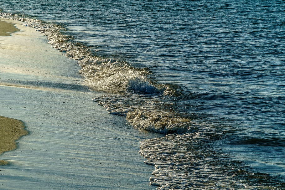 Wave, Surf, Binz, Rügen, abendstimmung, baltic sea, beach HD wallpaper