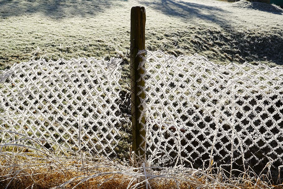 Diagonal, Wire Mesh, Fence, Post, diagonal wire mesh fence, HD wallpaper
