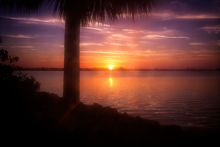 sunrise, florida, indian river, sky, sunset, scenics - nature HD wallpaper