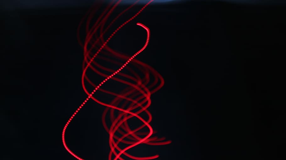 Hd Wallpaper Led Red Light Lights Spiral Dark Wafe Black Background Studio Shot Wallpaper Flare