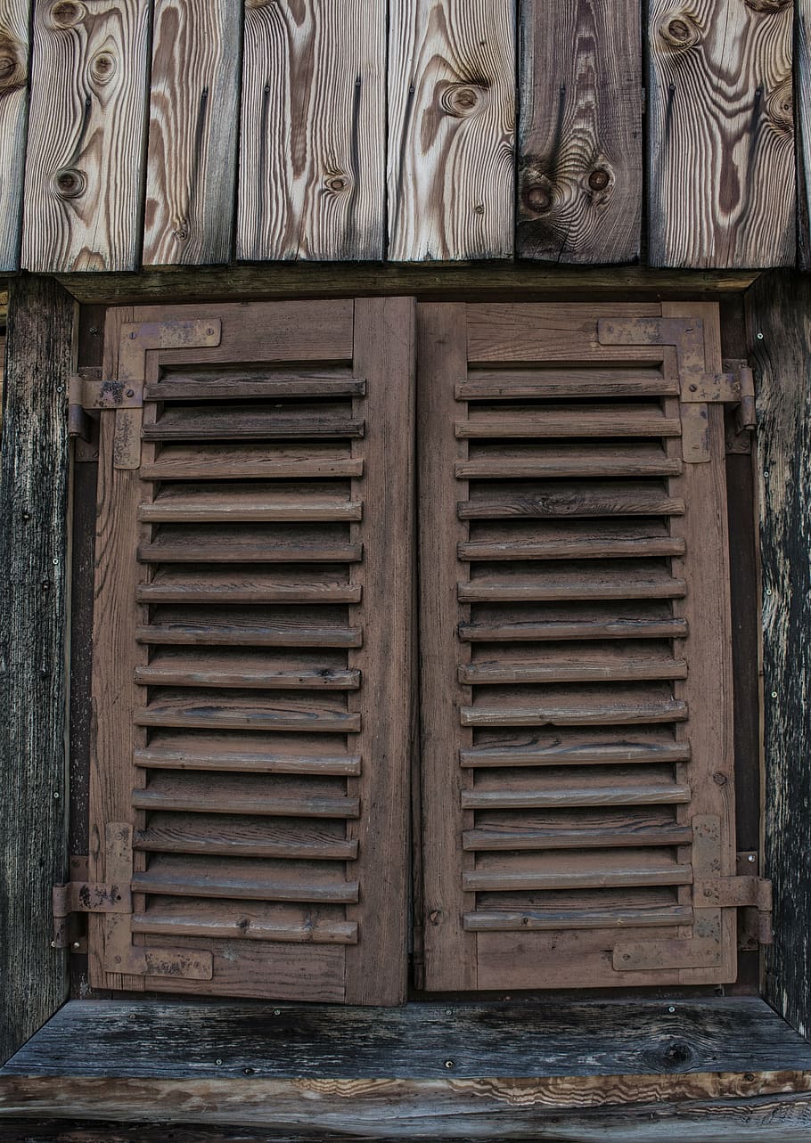 window, hut, alm, barn, old, mountains, alpine, log cabin, alpine hut HD wallpaper
