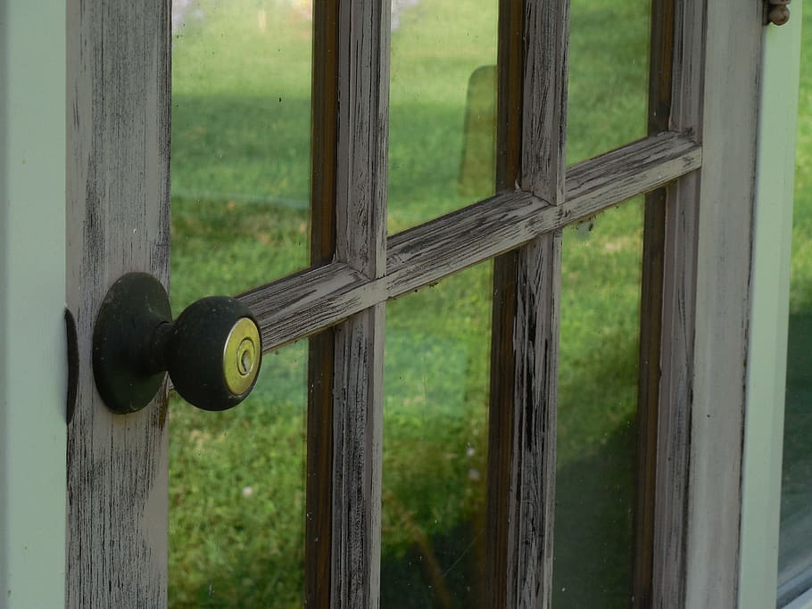 door, knob, lock, handle, metal, entrance, doorknob, wood, wooden HD wallpaper