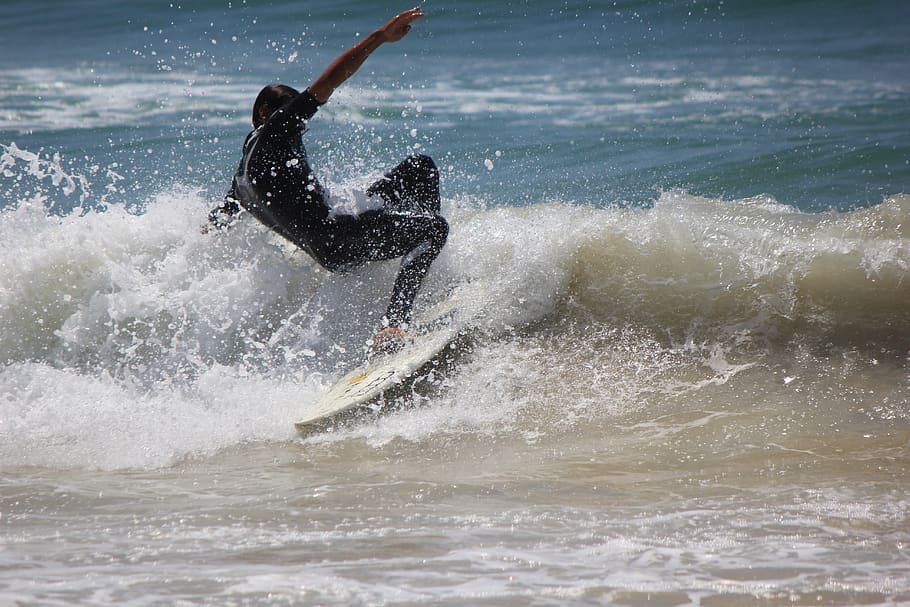 waves, surf, action, spray, ocean, sea, beach, motion, water HD wallpaper