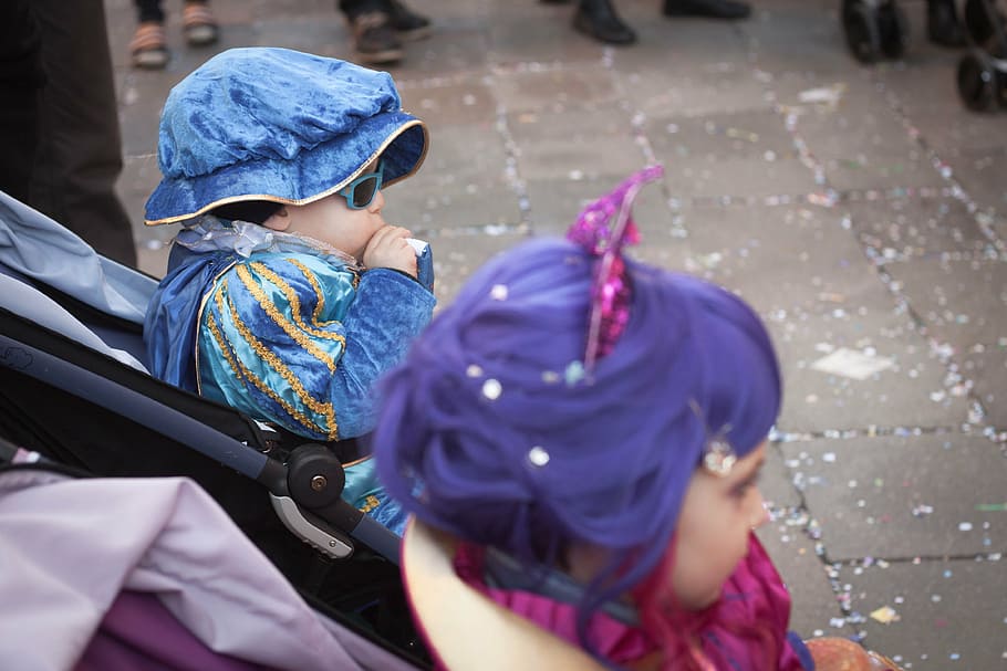 kid, carnival, venice, mask, costume, italy, wig, childhood HD wallpaper